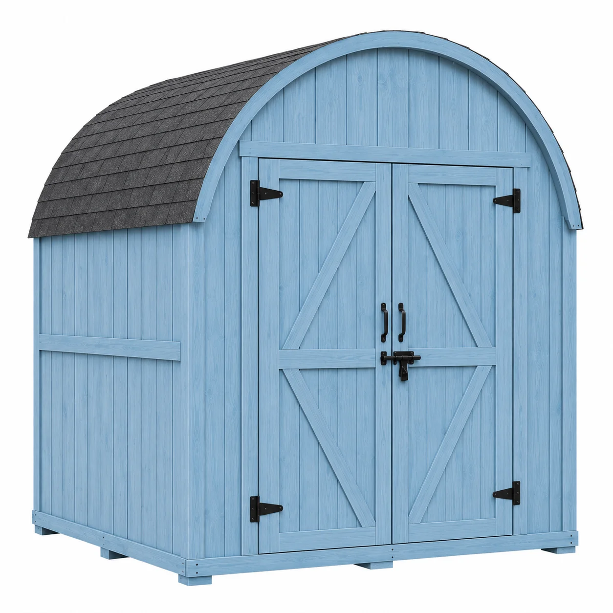 Strongbuildsheds Wooden Storage Shed with Arched Roof, 7×5 ft Rounded-Top Storage Building Strongbuildsheds Wooden Storage Shed with Arched Roof, 7×5 ft Rounded-Top Storage Building - Image 1