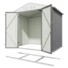 6x4_metal_shed_with_floor_frame_gray_main Patiowell 6x4 Metal Shed with Floor Frame, Gray