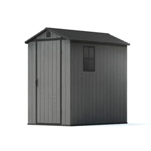 Patiowell Fit-it 4x6 Plastic Storage Shed for Bike, Dark Gray