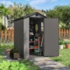 Patiowell Fit-it 4x6 Plastic Storage Shed for Bike, Dark Gray